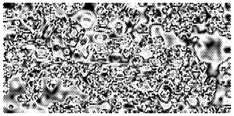 halftone random hexagon pattern